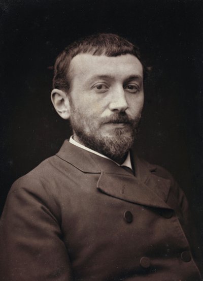 Umělecké a biografické album, 5. ročník, Salon 1885; portrét francouzského malíře Alfred-Henri Bramtot (1852-1894) od Charles Michelez