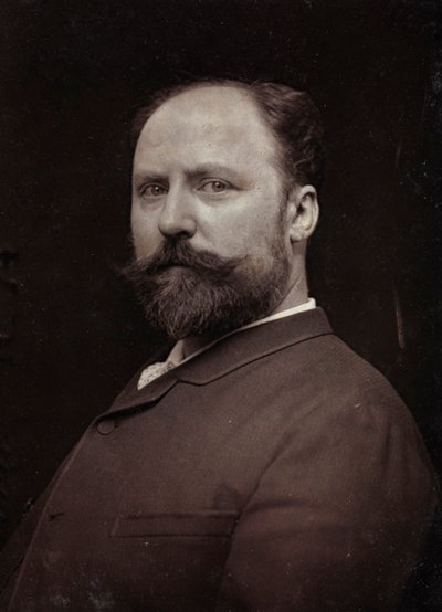 Umělecké a biografické album, 5. ročník, Salon 1885; portrét francouzského malíře Paula Louise Narcisse Grollerona (1848-1901) od Charles Michelez