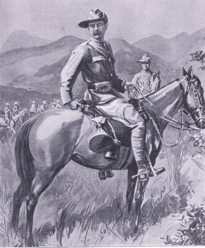 Brigádní generál Lumer, z After Pretoria: The Guerilla War vydané Harmsworth Bros Limited, 1901 od Charles Mills Sheldon