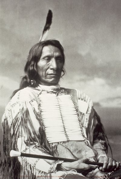 Red Cloud Chief (1822-1909) 1880 (černobílá fotografie) od Charles Milton Bell