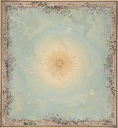 Návrhy stropů s centrálním slunečním zářením, 19. století. od Charles Monblond