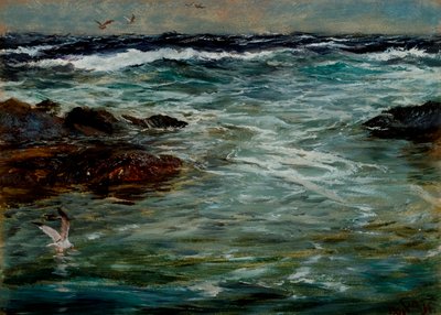 Sea Study v Portscatho, Cornwall, 1901 od Charles Napier Hemy
