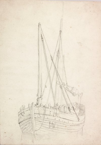 Studie rybářské lodi od Charles Napier Hemy
