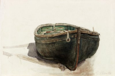 Studie malého člunu (tužka a akvarel na papíře) od Charles Napier Hemy