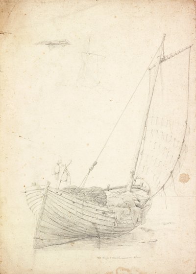Studie rybářské lodi od Charles Napier Hemy