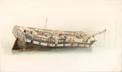 Wreck of a Man of War (barva těla) od Charles Napier Hemy