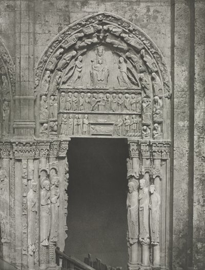 Katedrála v Chartres: Pravé dveře královského portálu s Pannou Marií ze Chartres od Charles Nègre