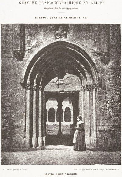Brána sv. Trophima; Vchod do klášterního nádvoří, Arles, Metropolitní kostel sv. Trophima od Charles Nègre