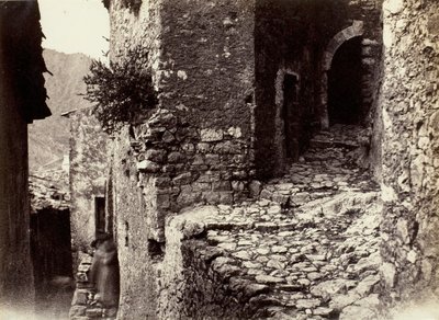 Ulice v Sainte-Agnès poblíž Roquebrune od Charles Nègre