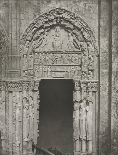 Katedrála v Chartres: Pravé dveře královského portálu s Pannou Marií ze Chartres od Charles Nègre