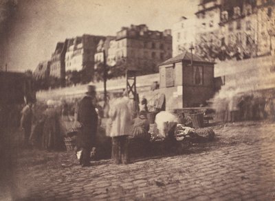 Scéna na trhu v přístavu Hotel de Ville, Pařížská scéna na trhu v přístavu..., před únorem 1852. od Charles Nègre