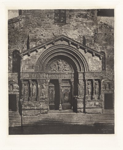 Deska VI – Portál Saint-Trophime z Arles (Deska VI – Vstup do Saint Trophime z Arles) od Charles Nègre, André Jammes