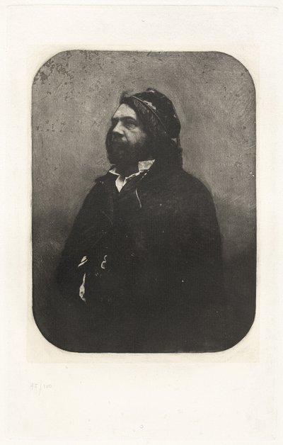 Talíř VIII – Portrét Théophila Gautiera, po Nadarovi (Plate VIII – Portrét Théophila Gautiera, Nadar) od Charles Nègre, Nadar, André Jammes