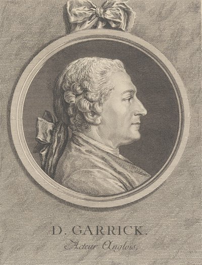 Portrét Davida Garricka, 1764 od Charles Nicolas Cochin