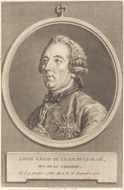 Louis Cesar z La Baume-le-Blanc od Charles Nicolas Cochin II