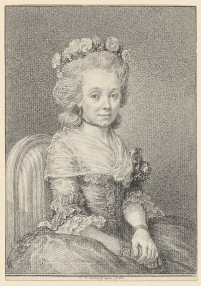 Mademoiselle Grogniard, paní ze Saint-Just od Charles Nicolas Cochin II
