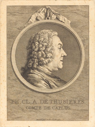Ph.Cl.A. z Thubieres, hrabě z Caylus od Charles Nicolas Cochin II