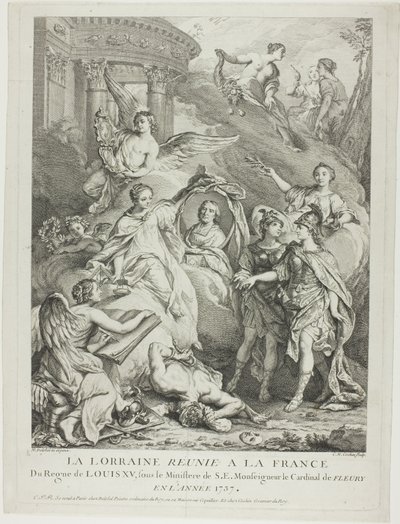 La Lorraine reunie a la France (Lotrinsko znovu sjednocené s Francií) od Charles Nicolas Cochin I