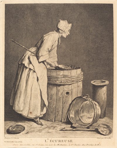 Veverka od Charles Nicolas Cochin I after Jean Siméon Chardin
