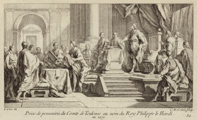 Držení hrabství Toulouse ve jménu francouzského krále Filipa III od Charles Nicolas II Cochin