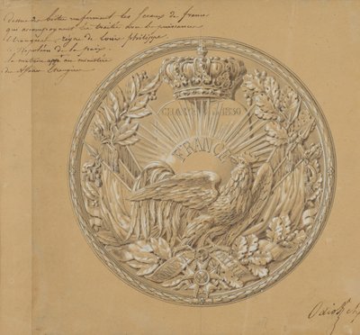 Návrh medaile na památku Charty z roku 1830, 1830. od Charles Nicolas Odiot