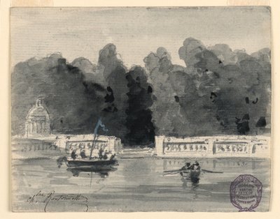 Jezero v parku od Charles Nicolas Ransonnette