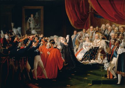 Francie, Versailles, Vévodkyně z Berry představuje vévodu z Bordeaux divákům od Charles Nicolas Raphael Lafond