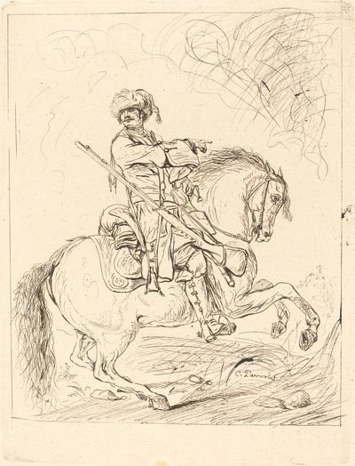 Dragoun na koni od Charles Parrocel