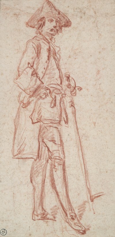 Muž stojící, držící meč od Charles Parrocel