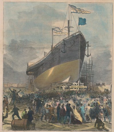 Spuštění mořského parníku Velká republika, hospoda. 24. listopadu 1866. od Charles Parsons