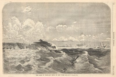 Bouře desátého února v New York Bay od Charles Parsons