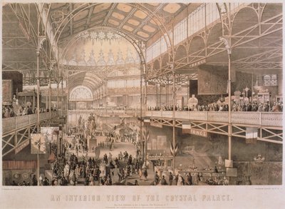 Interiér New York Crystal Palace, hospoda. od Endicott & Co., New York, 1855 od Charles Parsons