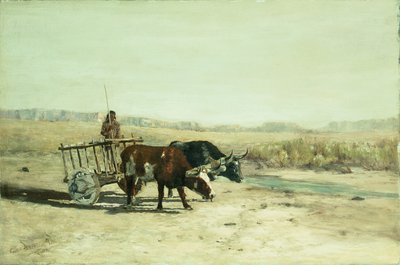 Volský vůz v Novém Mexiku (olej na plátně) od Charles Partridge Adams