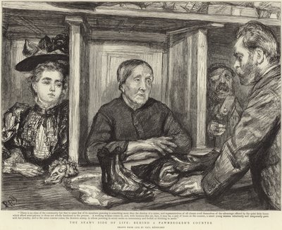 Za pultem zastavárny (litho) od Charles Paul (after) Renouard