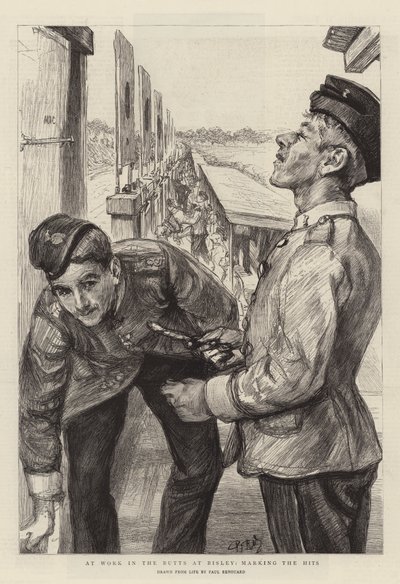At Work in the Butts v Bisley, značení hitů od Charles Paul Renouard