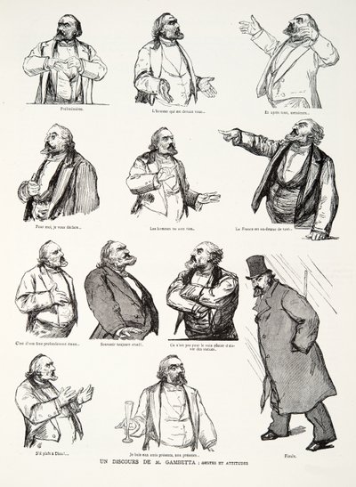 A Speech by M. Gambetta: Gesta and Attitudes, from History of the Third Republic, Vol. I, Politické dějiny, nakl. 1933 od Charles Paul Renouard
