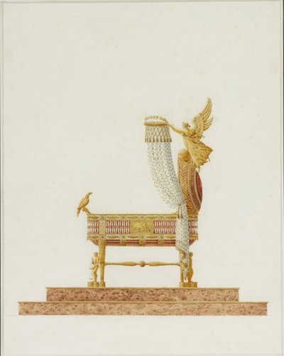 Návrh kočárku pro Jeho Veličenstvo krále Říma, 1811 od Charles Percier
