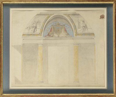 Studie na výzdobu trůnu v Palais des Tuileries od Charles Percier