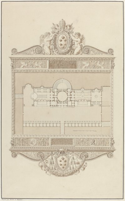 Villa Madama v Římě od Charles Percier and Pierre François Léonard Fontaine
