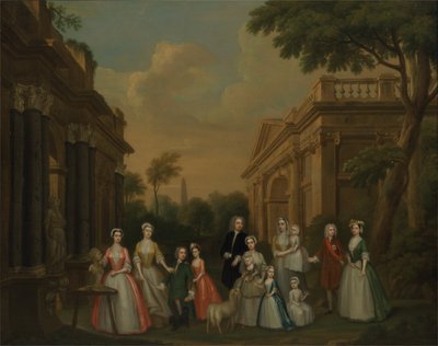 The Finch Family, cca 1732 (olej na plátně) od Charles Philips