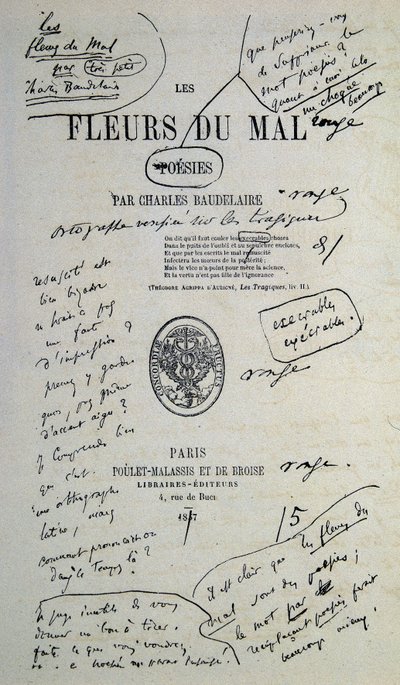 Je dobré čerpat z „Fleurs du Evil“, anotovaného Charlesem Baudelairem od Charles Pierre Baudelaire