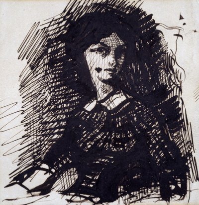 Portrét Jeanne Duvalové, polovina 19. století od Charles Pierre Baudelaire