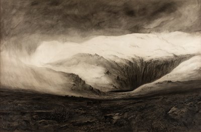 Zima, Llyn Dulyn, nedatováno (akvarel na papíře) od Charles Potter