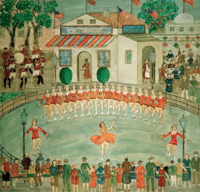 Bruslaři na světové výstavě od Charles Prendergast