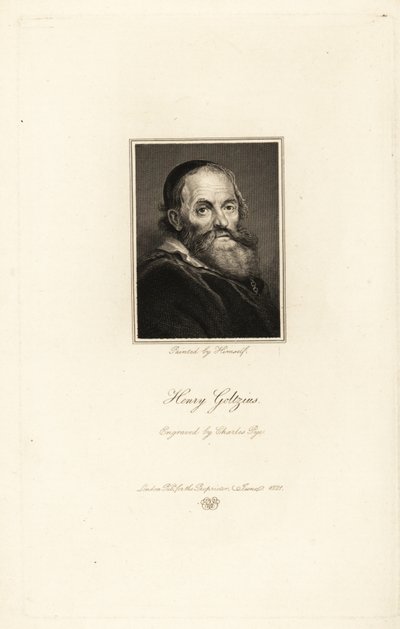 Portrét Hendricka Goltziuse, holandského grafika, kreslíře a malíře německého původu od Charles Pye