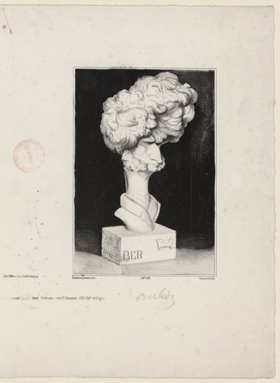 Hector Berlioz od Charlese Rameleta (1805-1851) po bustě Jean-Pierra Dantana (1800-1869) od Charles Ramelet