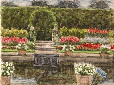 The Sunken Garden (akvarel na papíře) od Charles Randal