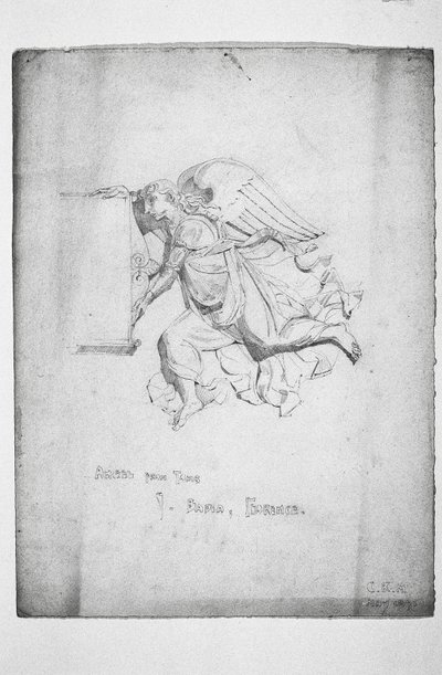 Anděl z Tomb, Badia, Florencie, 1891 od Charles Rennie Mackintosh