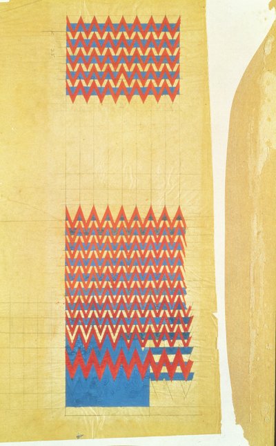 Fabric design, 1916 (tužka a tělová barva na naolejovaném pauzovacím papíru) od Charles Rennie Mackintosh
