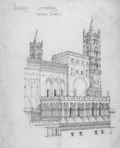 Palermská katedrála, východní věžičky, 1891 od Charles Rennie Mackintosh